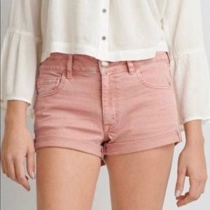 American Eagle Cuffed High-Rise Denim Shorts